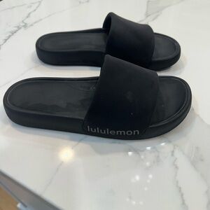 lululemon athletica Black Slide Sandals
